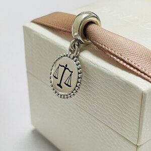 Pandora Law Justice Freedom Charm S925 Sterling Silver Jewelry with a gift box